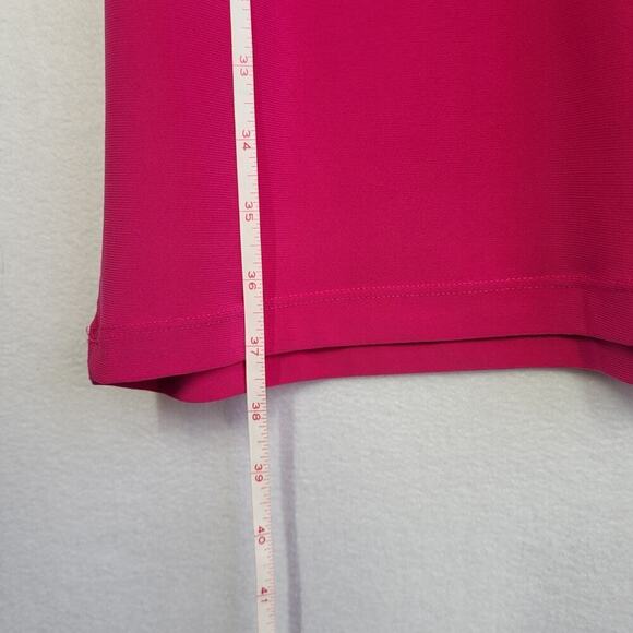 Clara Sunwoo Cold Shoulder Sheath Mini Dress Small Pink V-neck Slinky Stretch - Picture 7 of 9